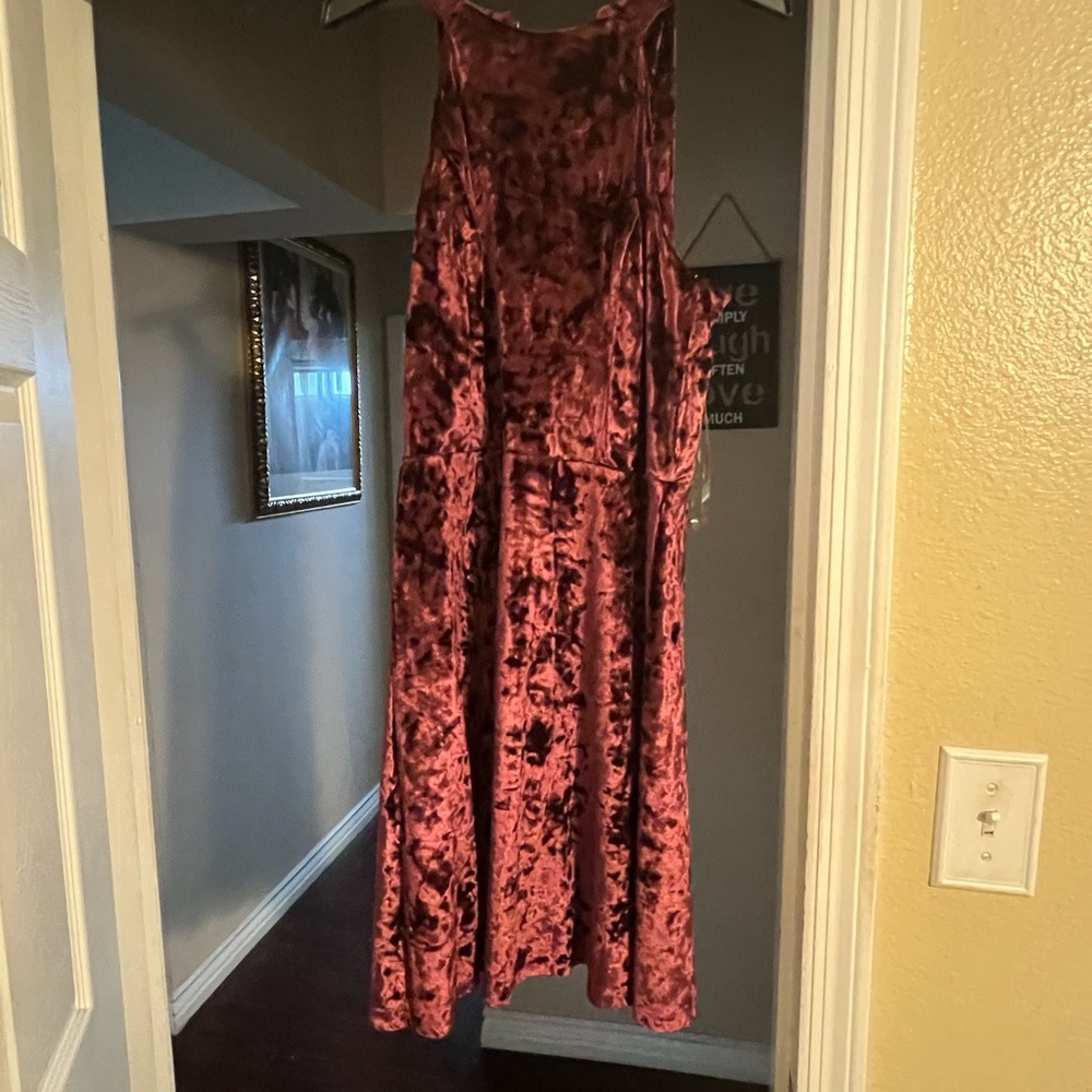 Purple velvet dress